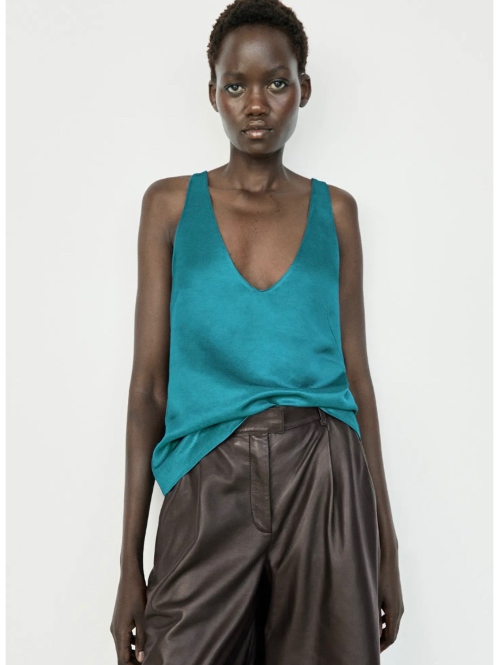 Massimo Dutti Turquoise Top